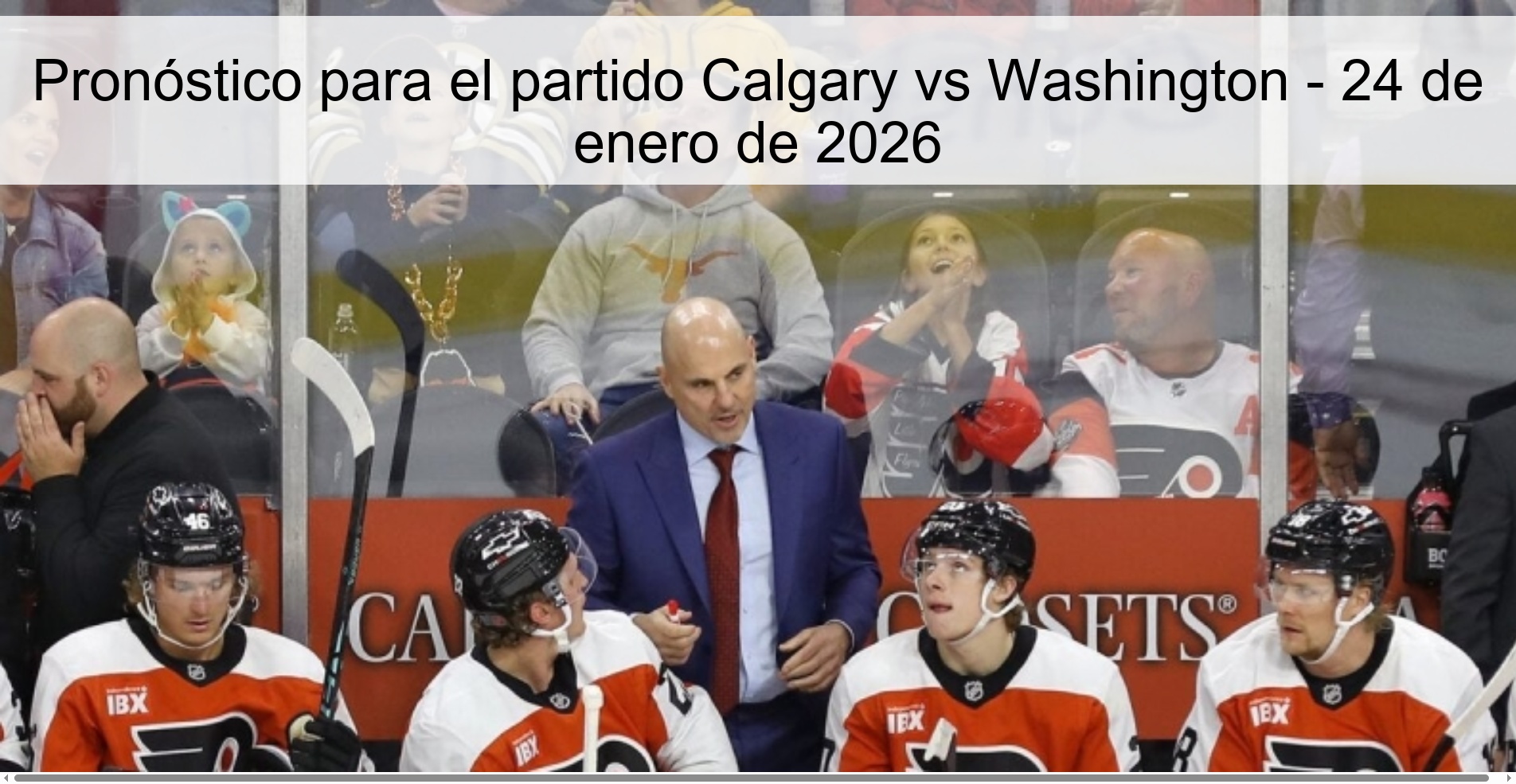 Pronóstico para el partido Calgary vs Washington – 24 de enero de 2026
