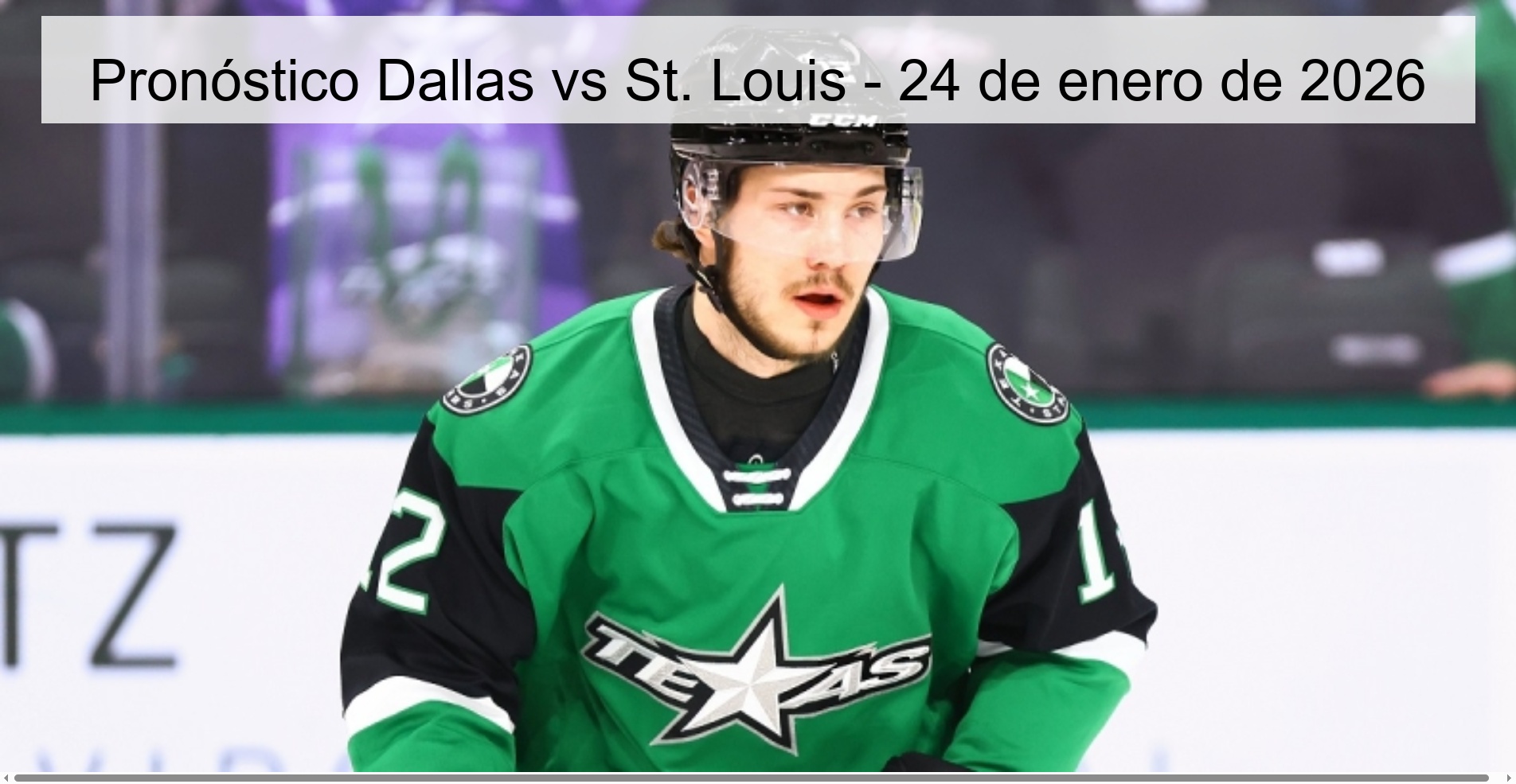 Pronóstico Dallas vs St. Louis – 24 de enero de 2026