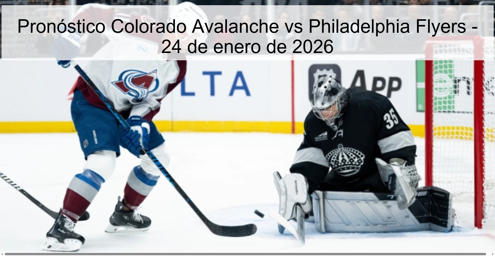 Pronóstico Colorado Avalanche vs Philadelphia Flyers – 24 de enero de 2026