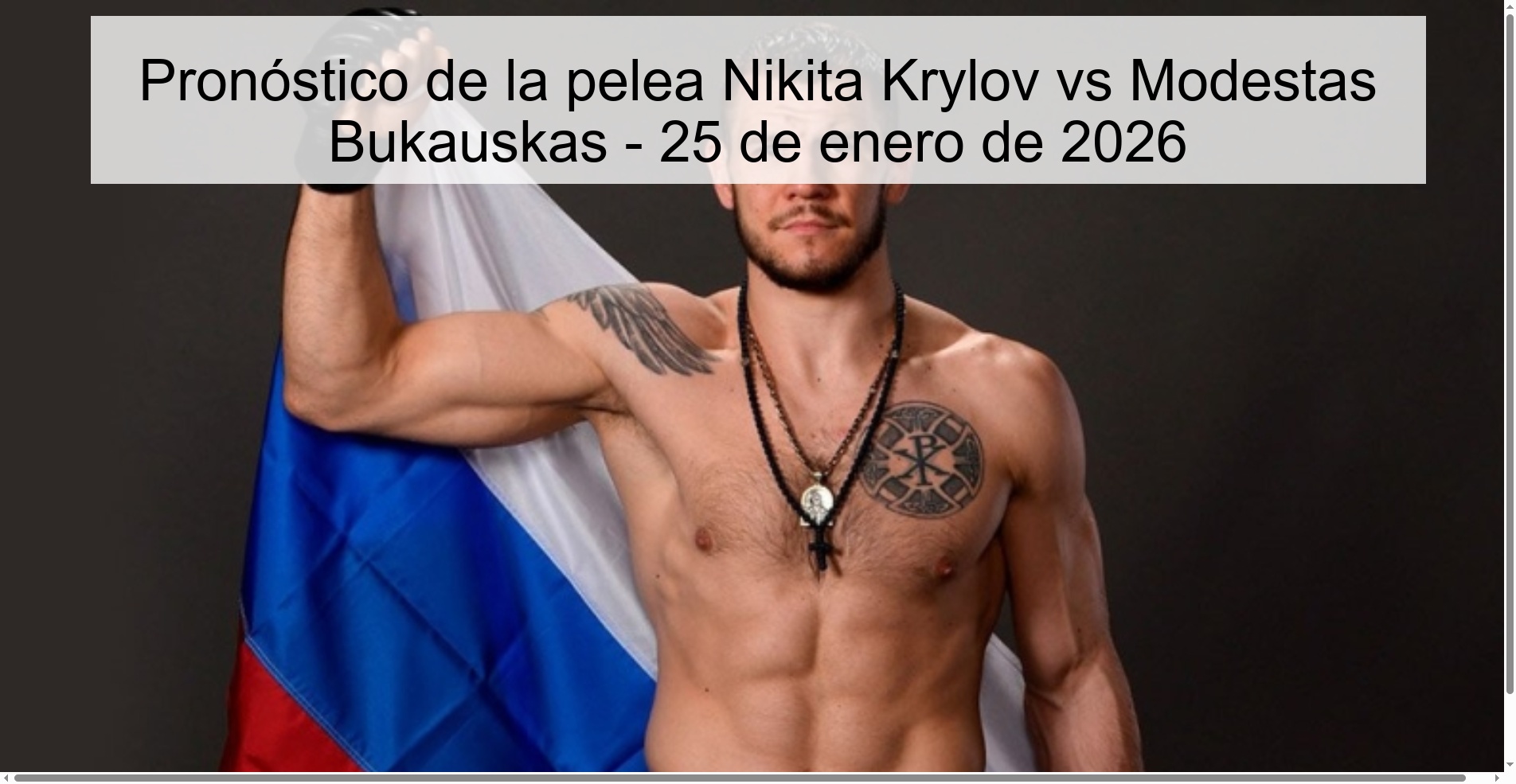 Pronóstico de la pelea Nikita Krylov vs Modestas Bukauskas – 25 de enero de 2026