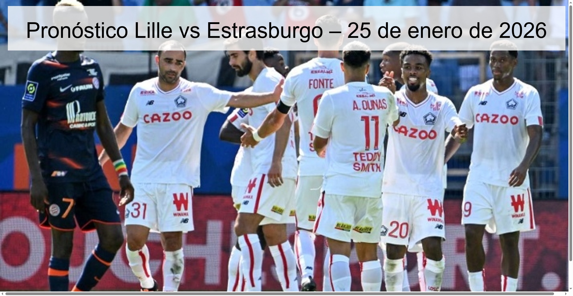 Pronóstico Lille vs Estrasburgo – 25 de enero de 2026