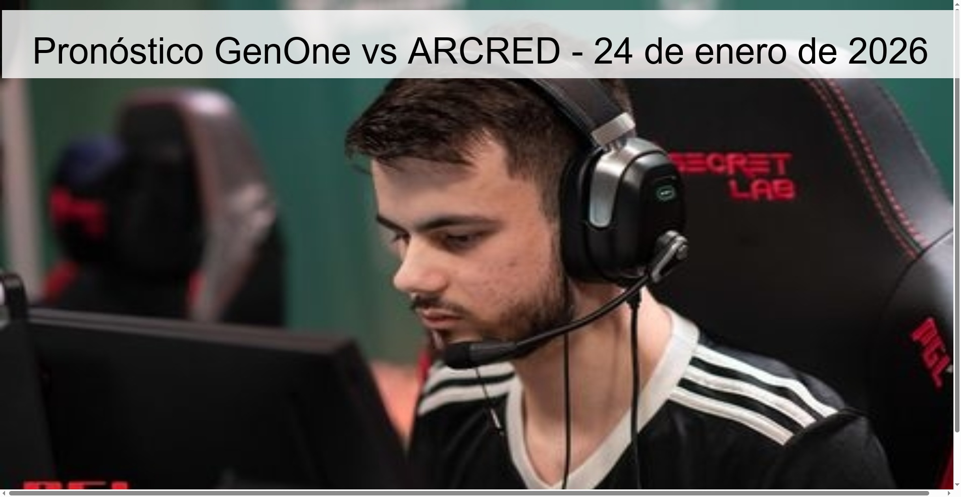 Pronóstico GenOne vs ARCRED – 24 de enero de 2026
