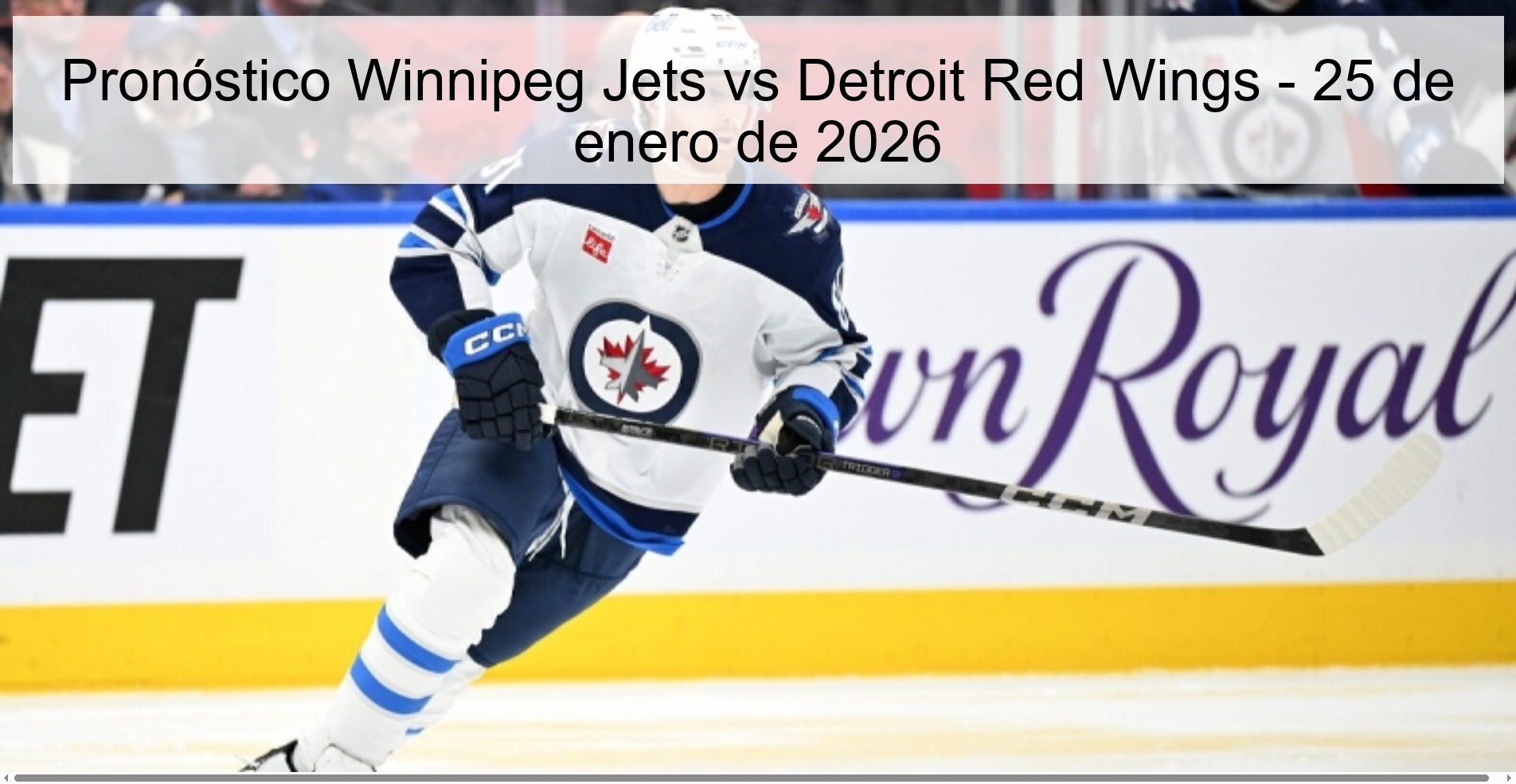 Pronóstico Winnipeg Jets vs Detroit Red Wings – 25 de enero de 2026