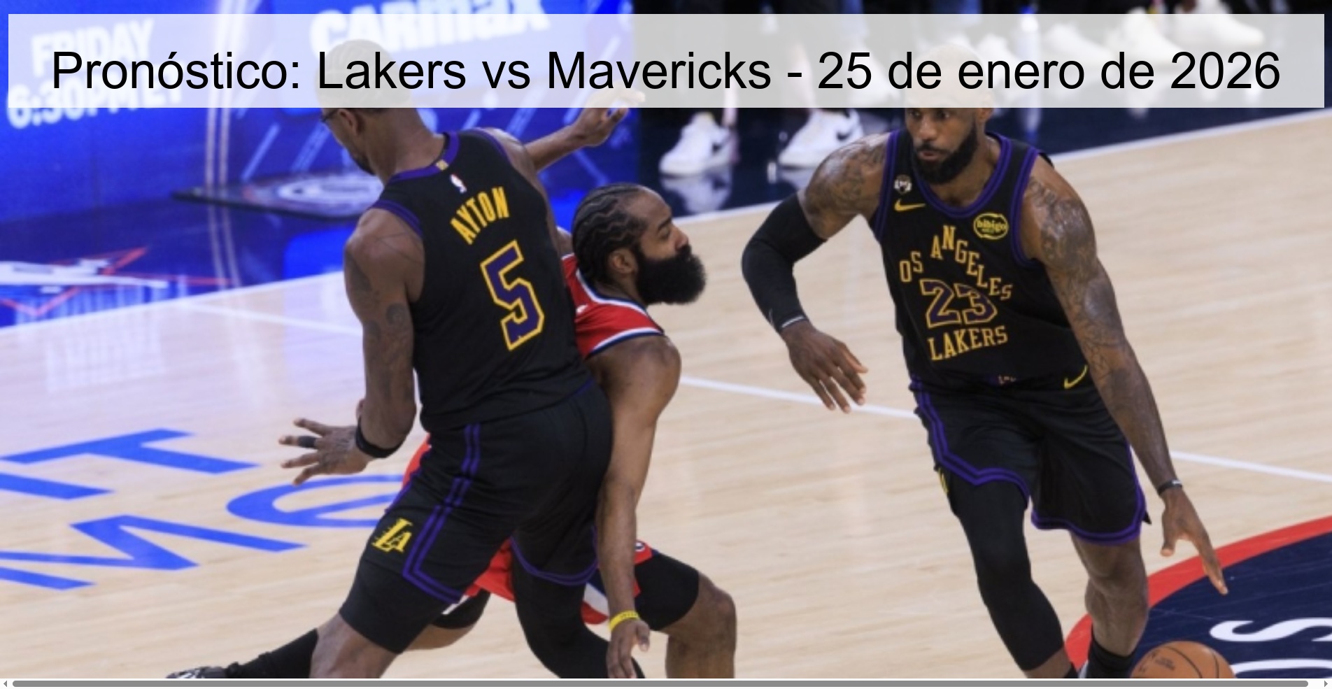 Pronóstico: Lakers vs Mavericks – 25 de enero de 2026
