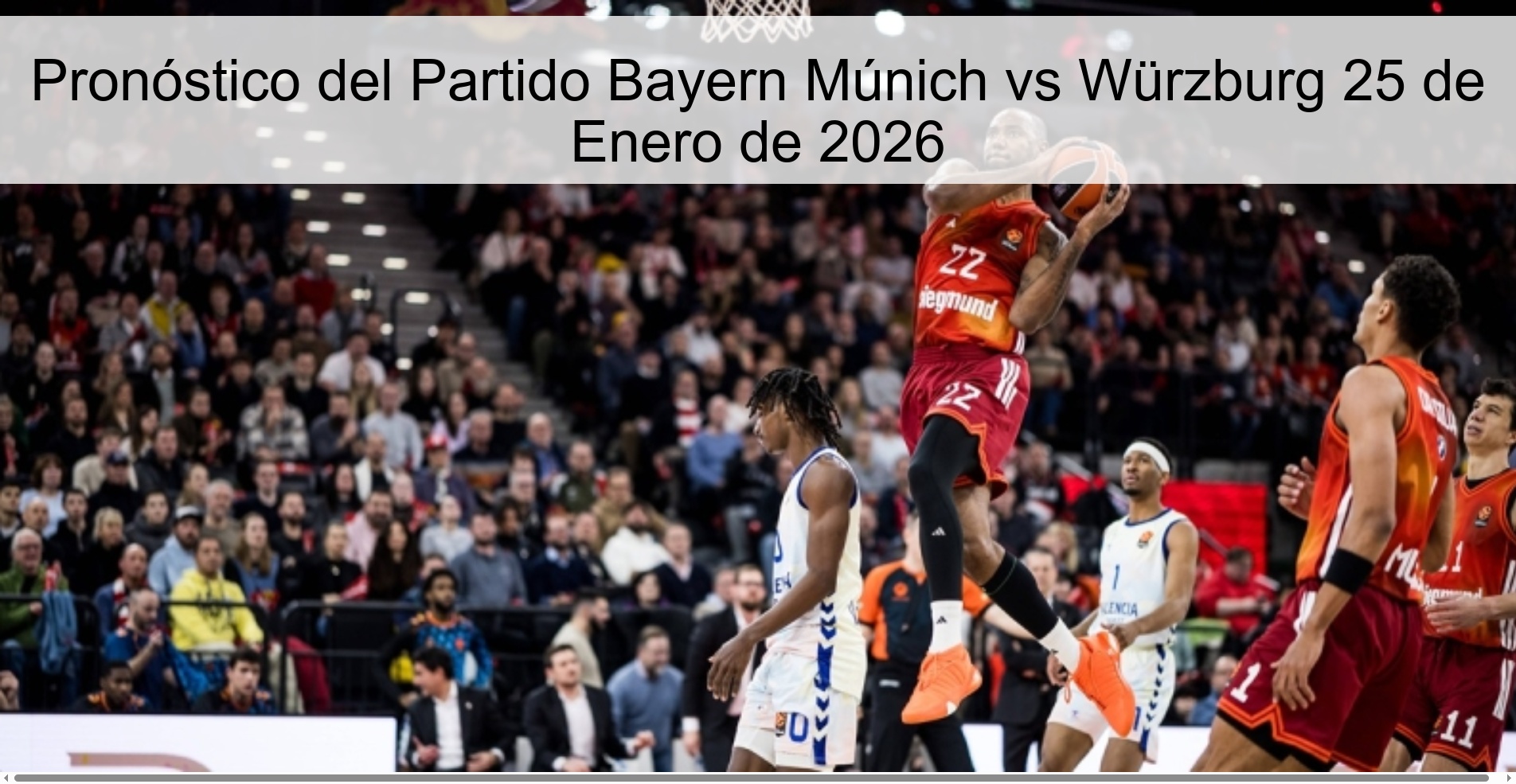 Pronóstico del Partido Bayern Múnich vs Würzburg 25 de Enero de 2026