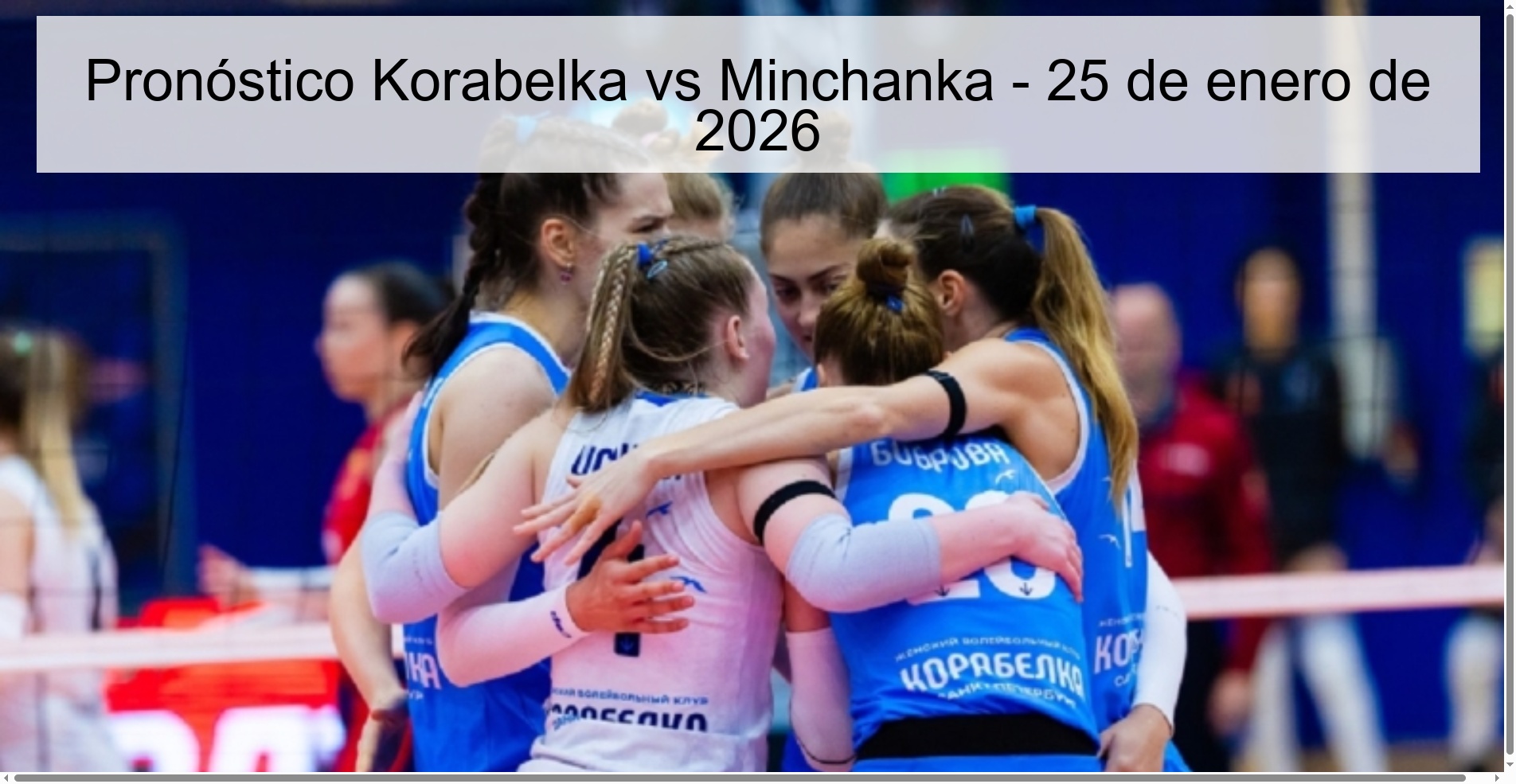 Pronóstico Korabelka vs Minchanka – 25 de enero de 2026