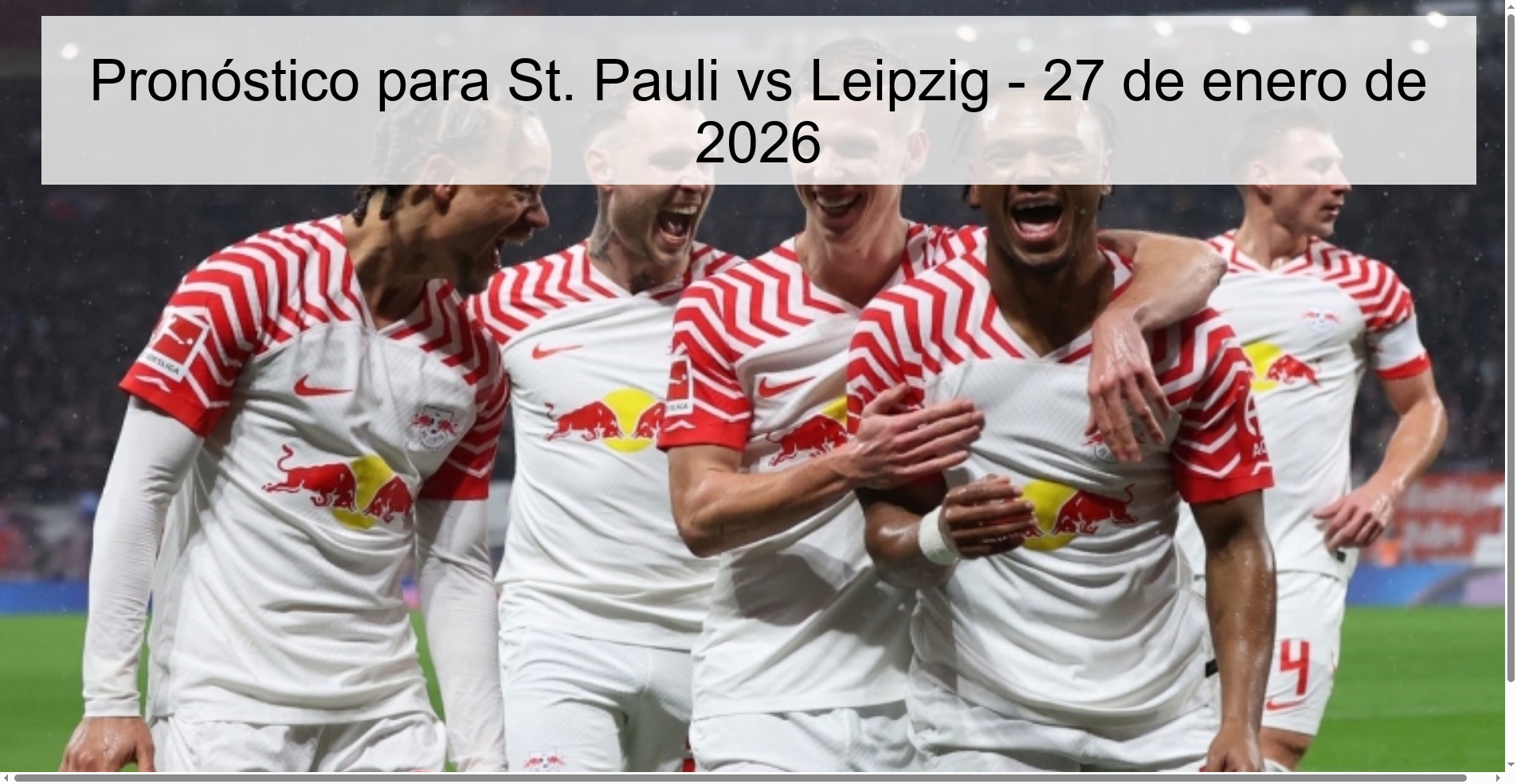 Pronóstico para St. Pauli vs Leipzig – 27 de enero de 2026