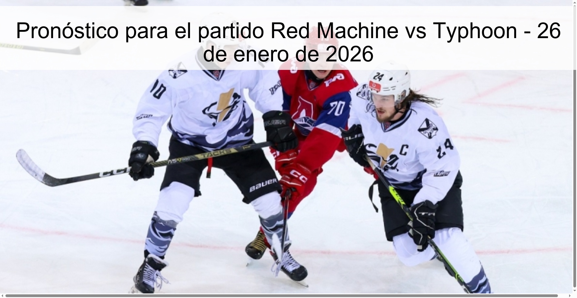 Pronóstico para el partido Red Machine vs Typhoon – 26 de enero de 2026
