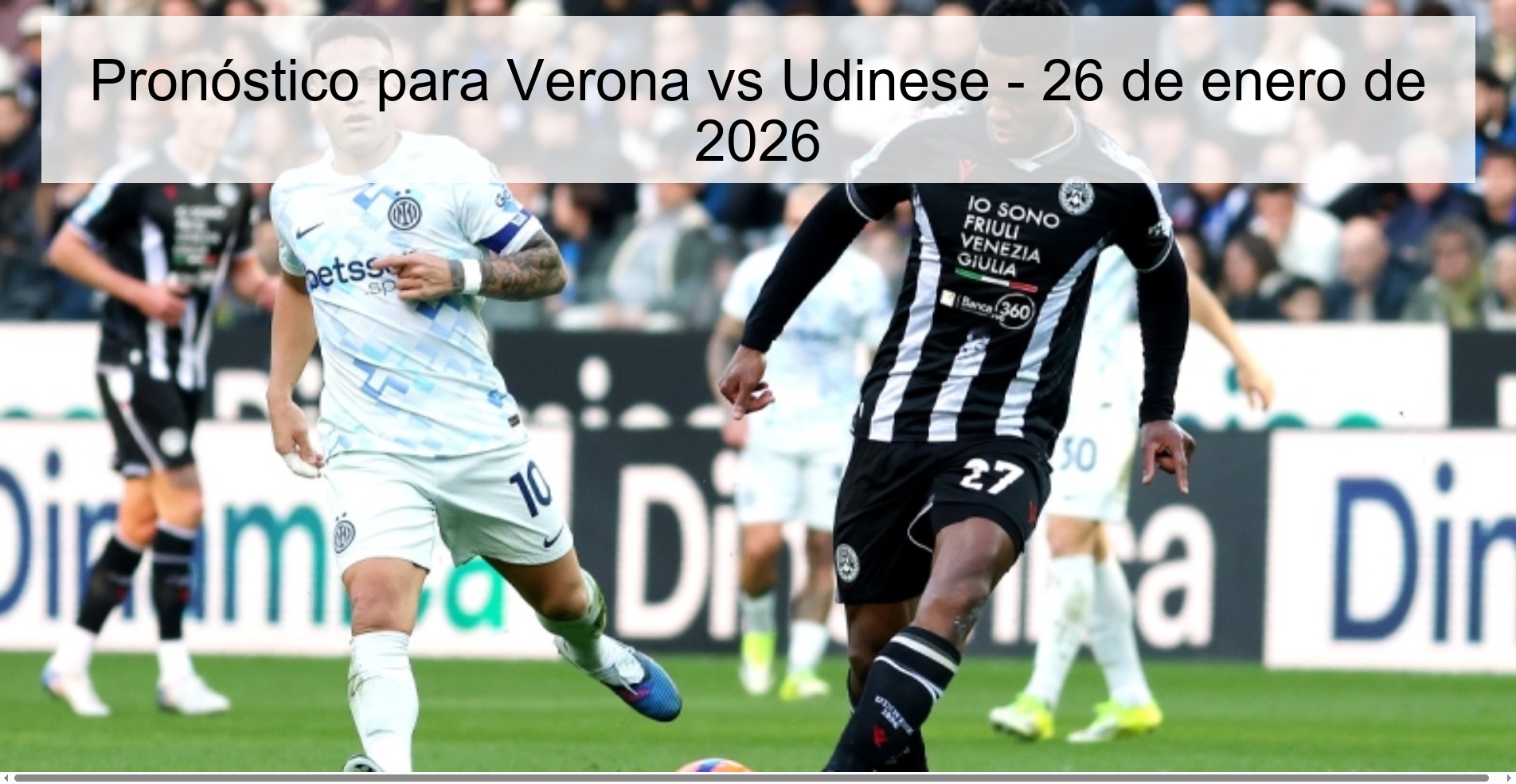 Pronóstico para Verona vs Udinese – 26 de enero de 2026
