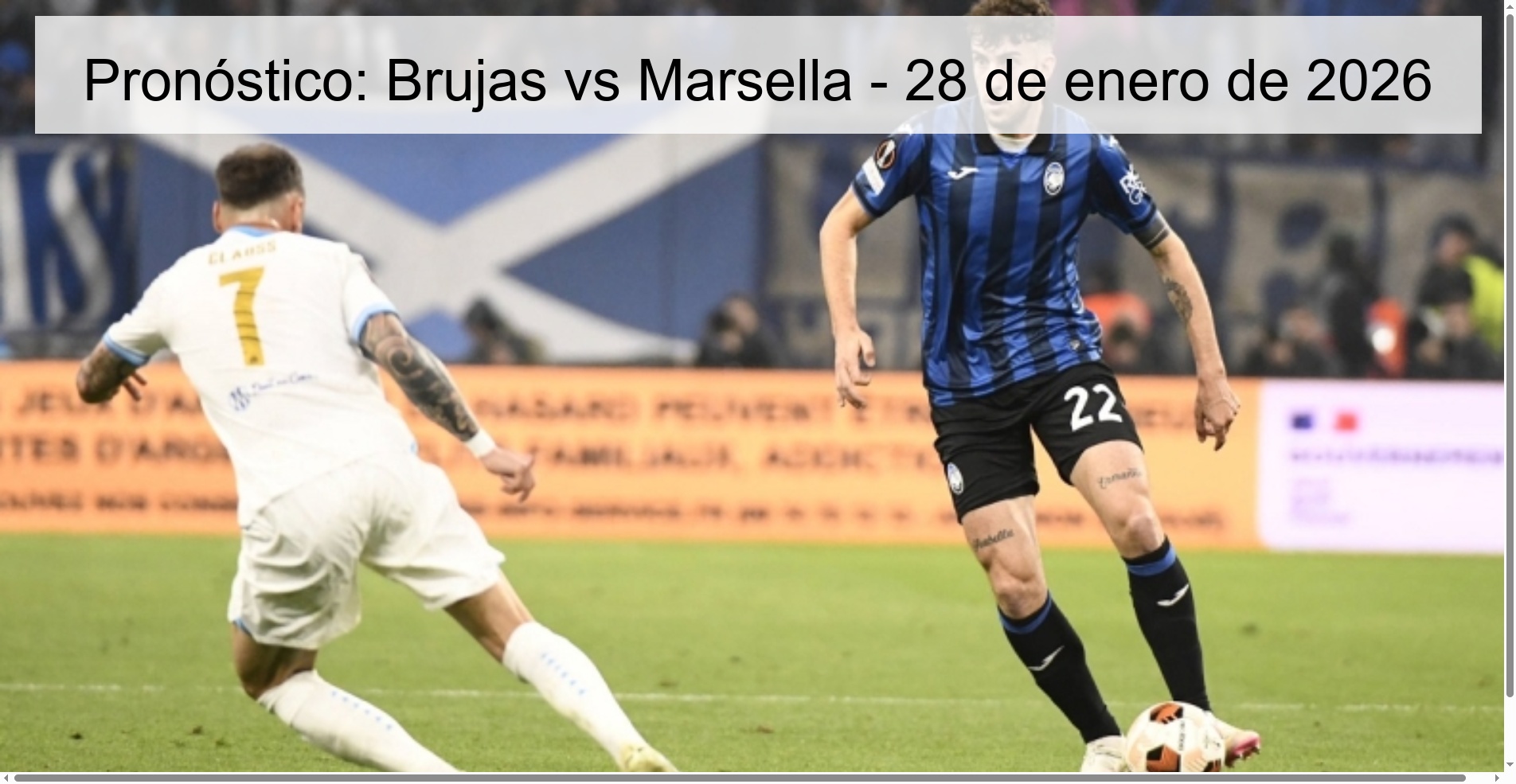 Pronóstico: Brujas vs Marsella – 28 de enero de 2026