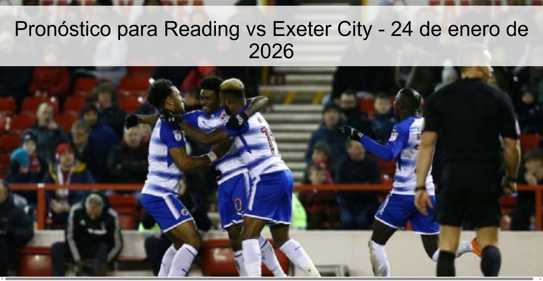 Pronóstico para Reading vs Exeter City – 24 de enero de 2026