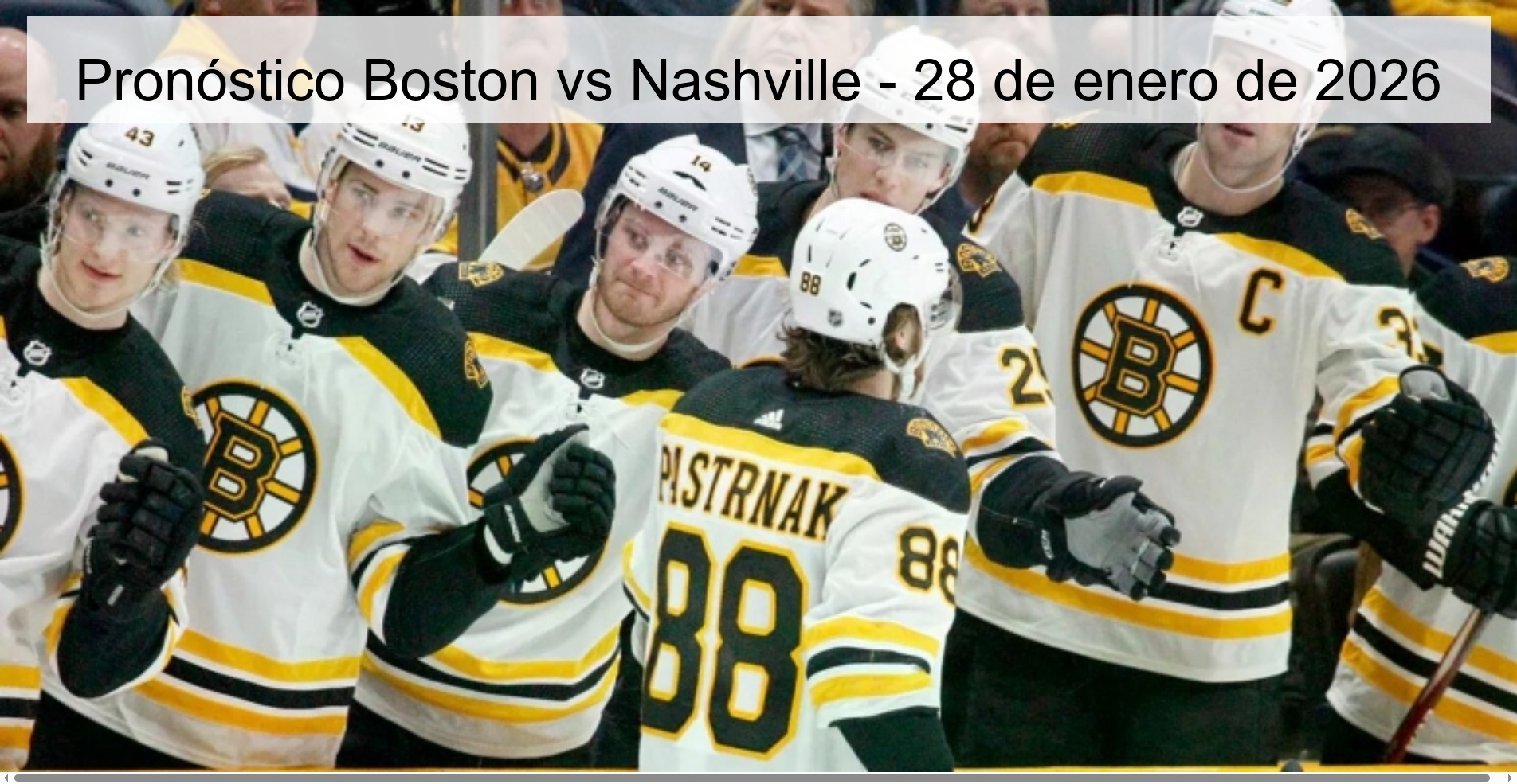 Pronóstico Boston vs Nashville – 28 de enero de 2026