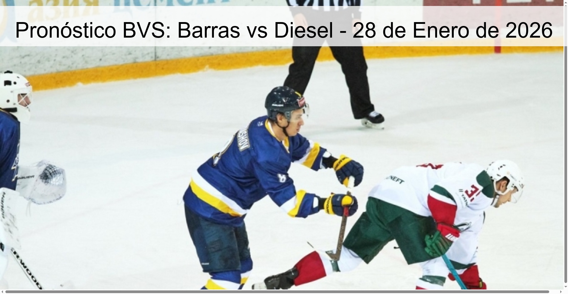 Pronóstico BVS: Barras vs Diesel – 28 de Enero de 2026