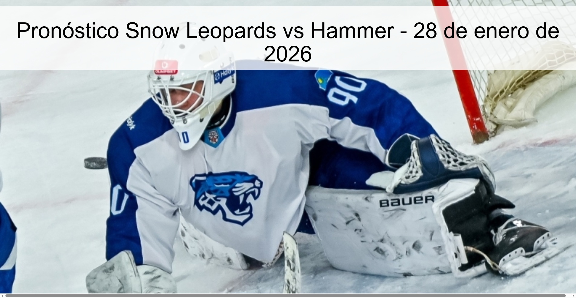 Pronóstico Snow Leopards vs Hammer – 28 de enero de 2026