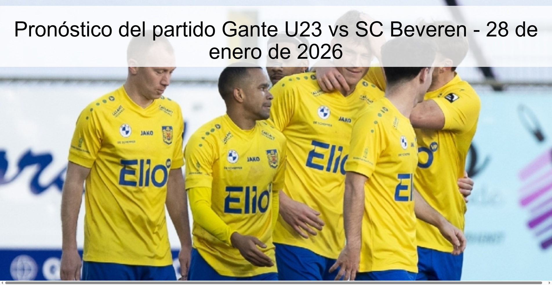 Pronóstico del partido Gante U23 vs SC Beveren – 28 de enero de 2026