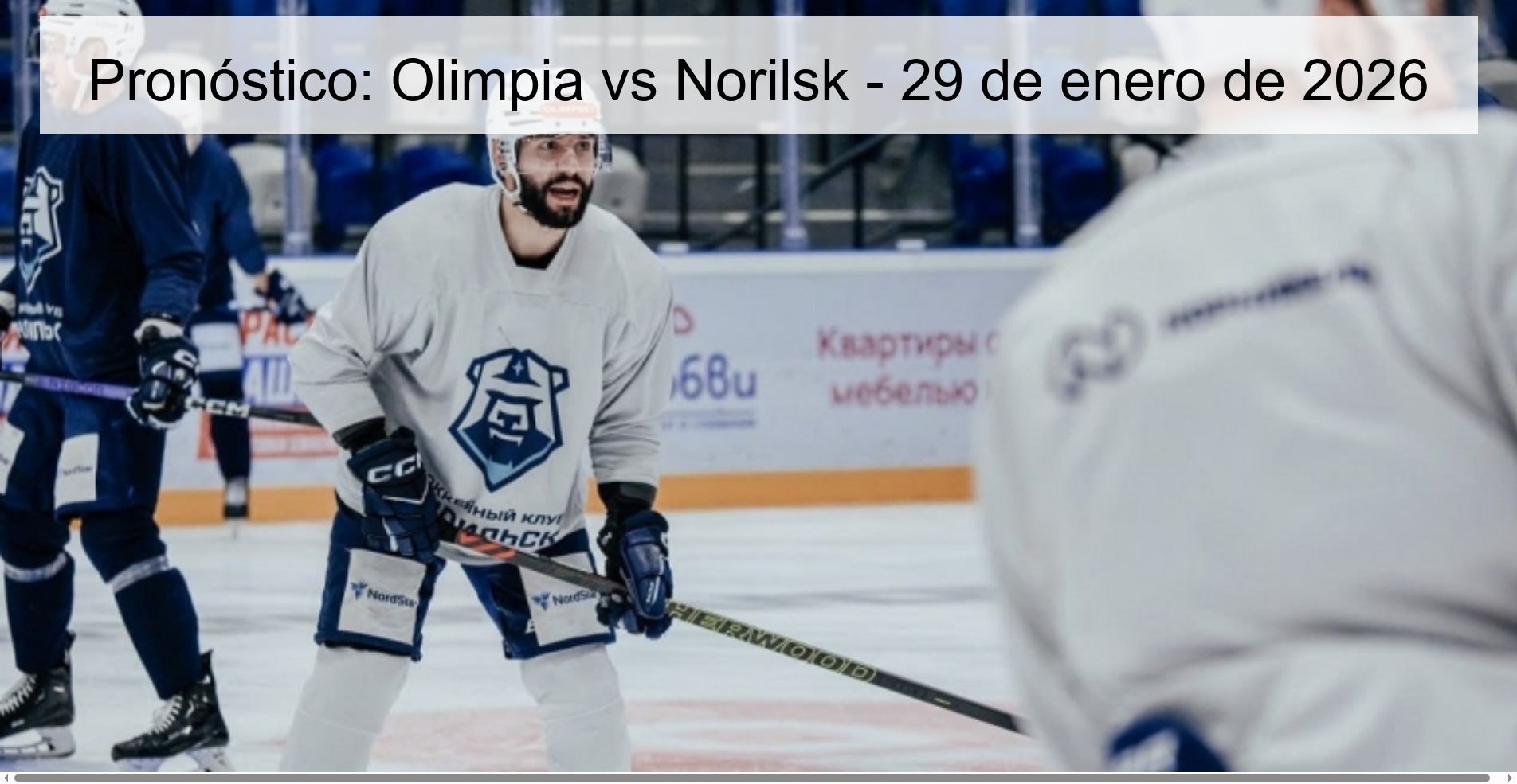 Pronóstico: Olimpia vs Norilsk – 29 de enero de 2026