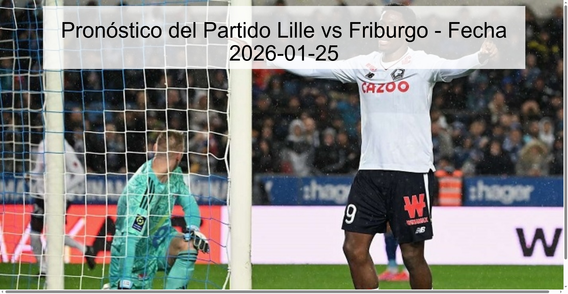Pronóstico del Partido Lille vs Friburgo – Fecha 2026-01-25