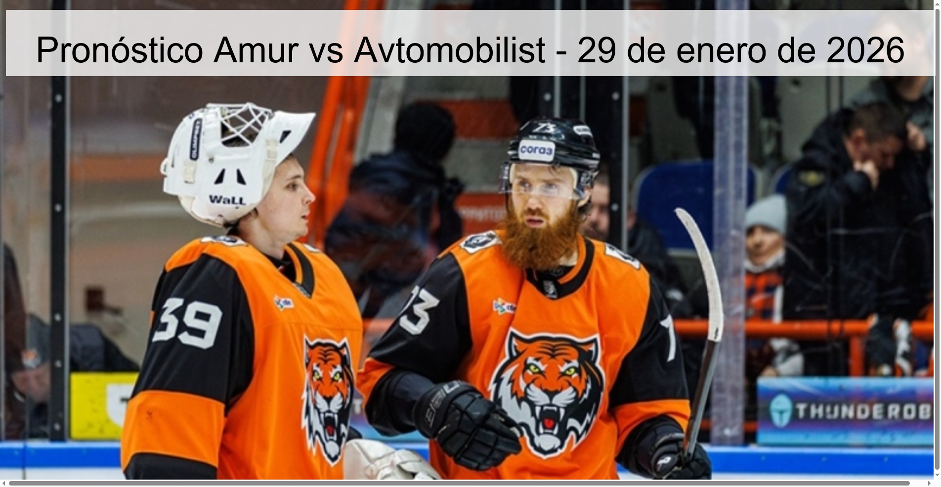Pronóstico Amur vs Avtomobilist – 29 de enero de 2026