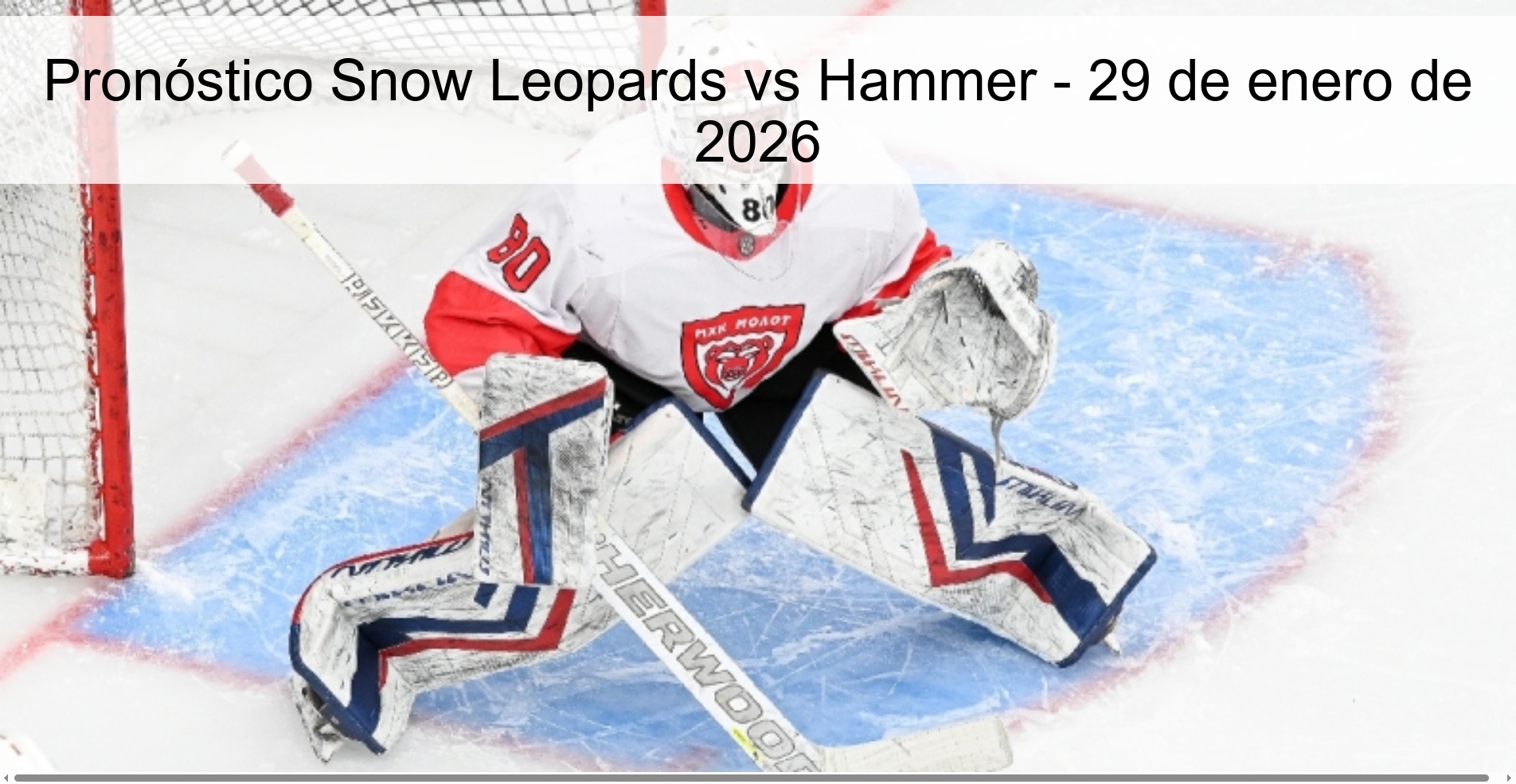 Pronóstico Snow Leopards vs Hammer – 29 de enero de 2026