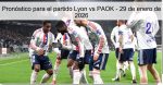 Pronóstico para el partido Lyon vs PAOK 