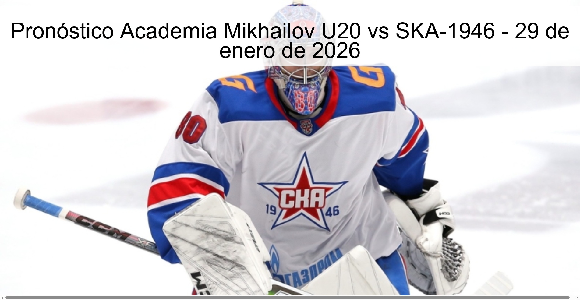 Pronóstico Academia Mikhailov U20 vs SKA-1946 – 29 de enero de 2026