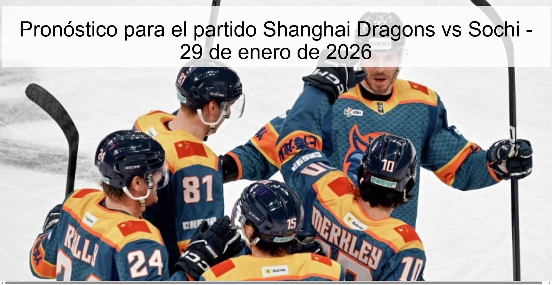 Pronóstico para el partido Shanghai Dragons vs Sochi – 29 de enero de 2026
