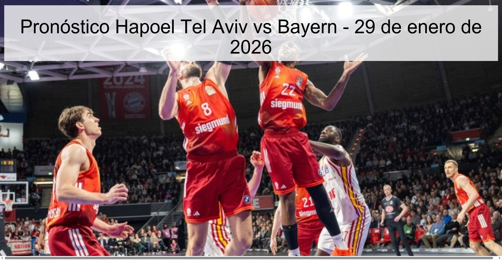 Pronóstico Hapoel Tel Aviv vs Bayern – 29 de enero de 2026