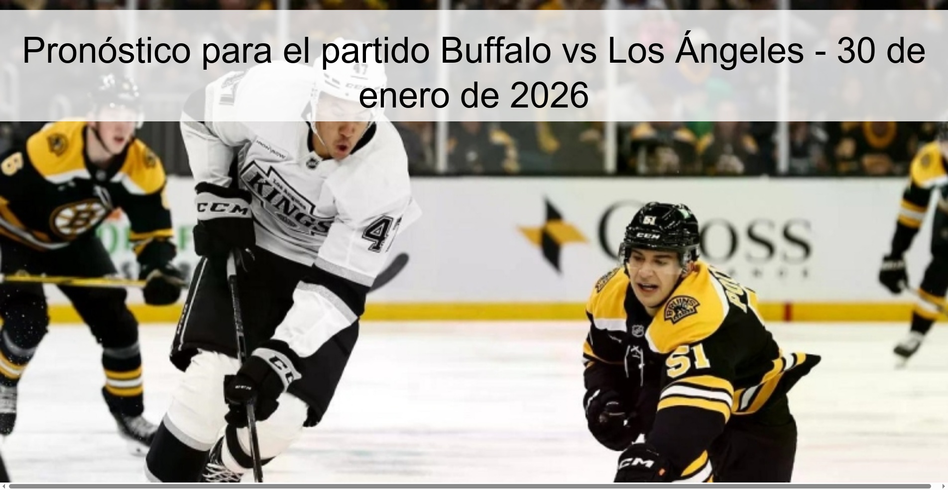 Pronóstico para el partido Buffalo vs Los Ángeles – 30 de enero de 2026