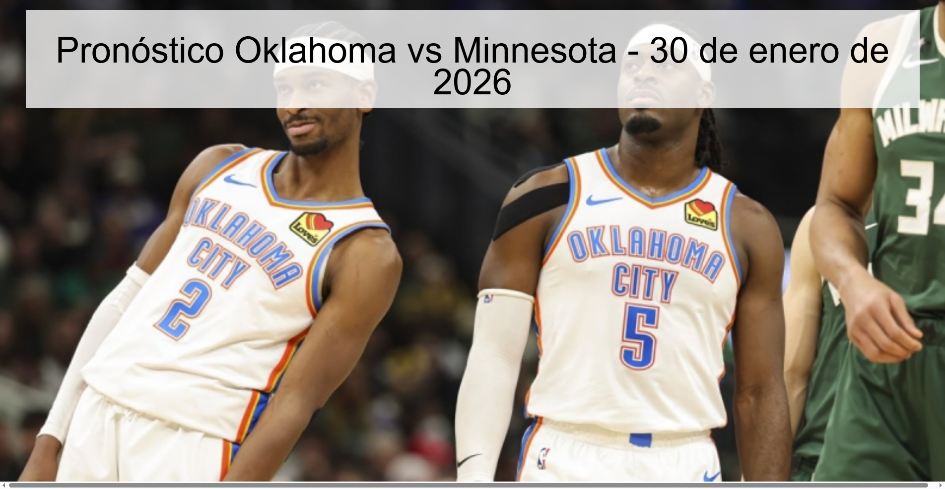 Pronóstico Oklahoma vs Minnesota – 30 de enero de 2026