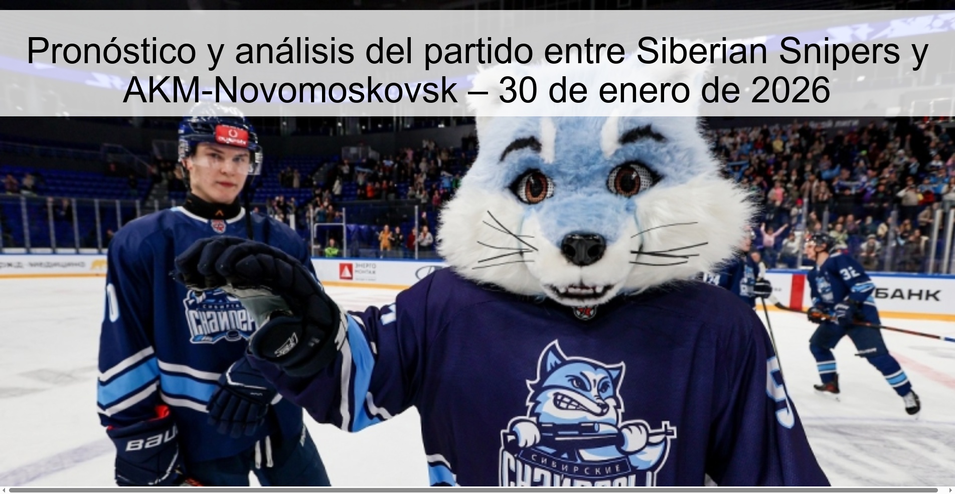 Pronóstico y análisis del partido entre Siberian Snipers y AKM-Novomoskovsk – 30 de enero de 2026