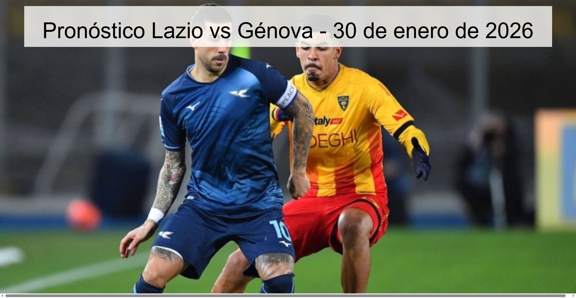 Pronóstico Lazio vs Génova – 30 de enero de 2026