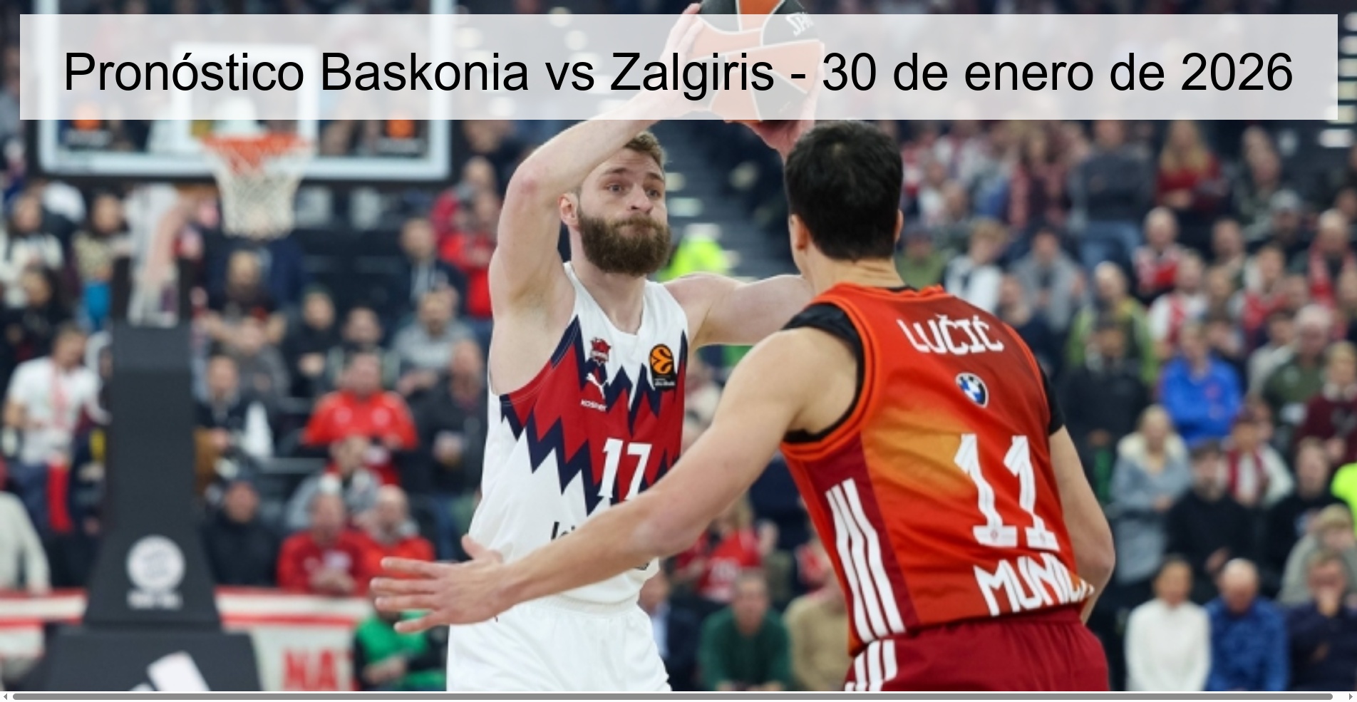 Pronóstico Baskonia vs Zalgiris – 30 de enero de 2026