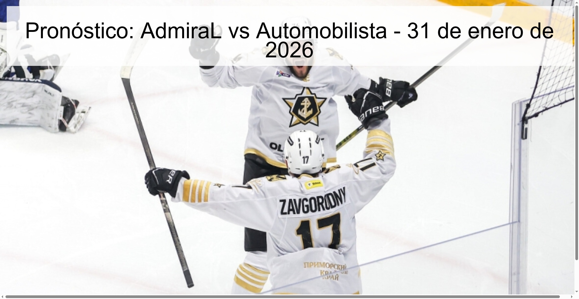 Pronóstico: AdmiraL vs Automobilista – 31 de enero de 2026