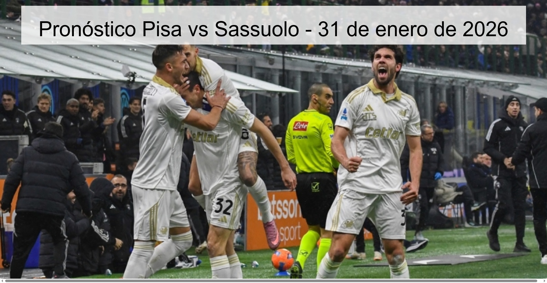 Pronóstico Pisa vs Sassuolo – 31 de enero de 2026