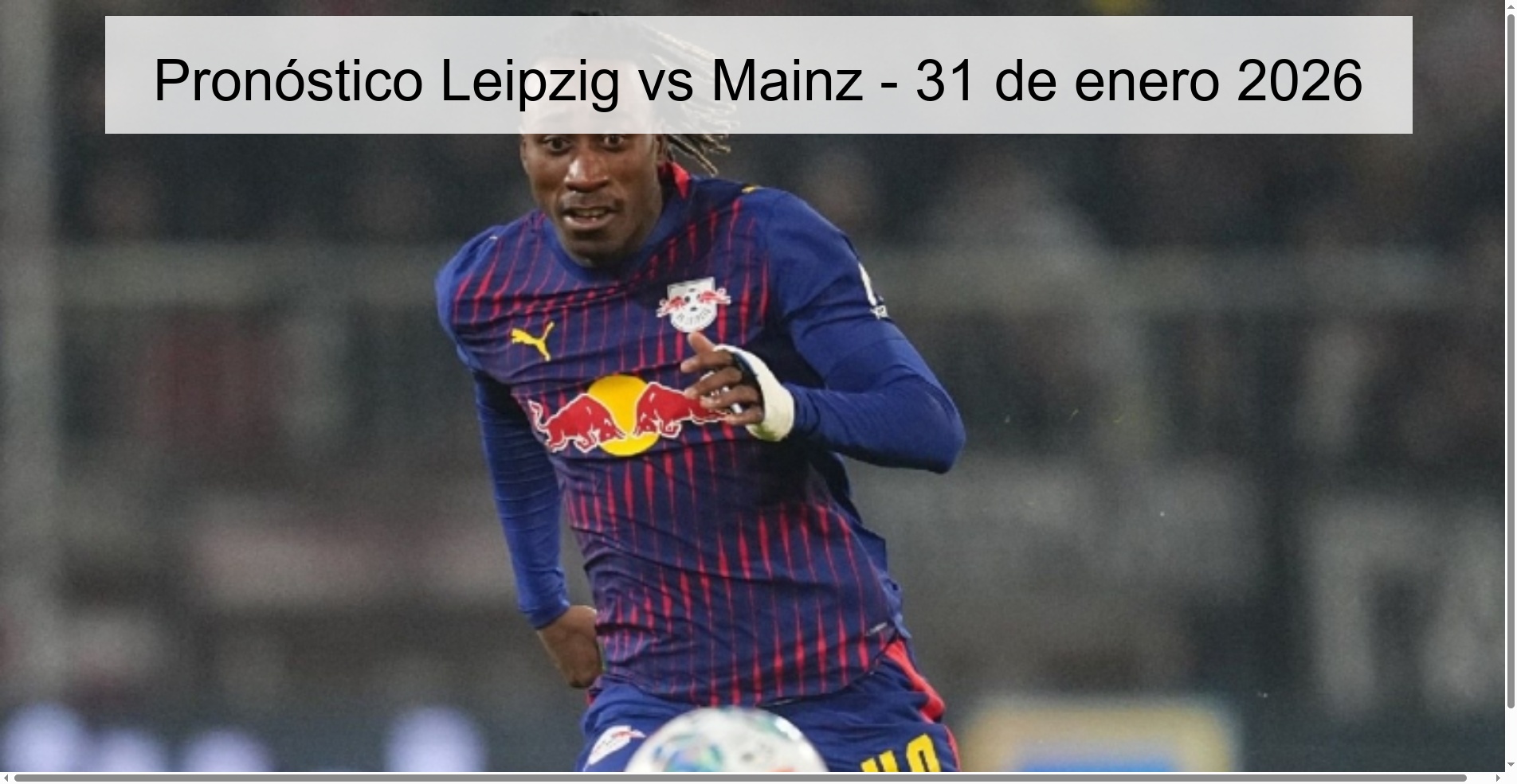 Pronóstico Leipzig vs Mainz – 31 de enero 2026