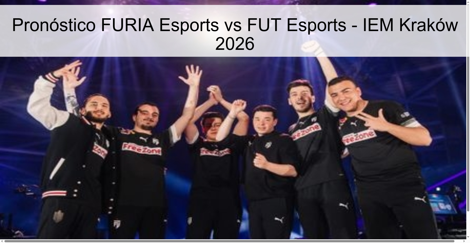 Pronóstico FURIA Esports vs FUT Esports – IEM Kraków 2026