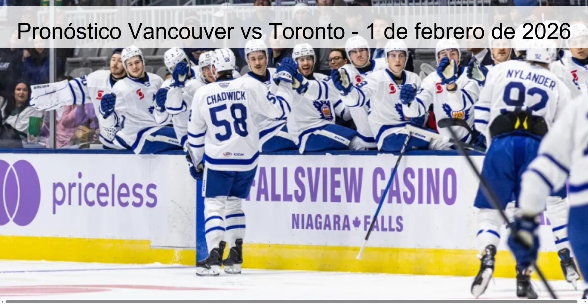 Pronóstico Vancouver vs Toronto – 1 de febrero de 2026