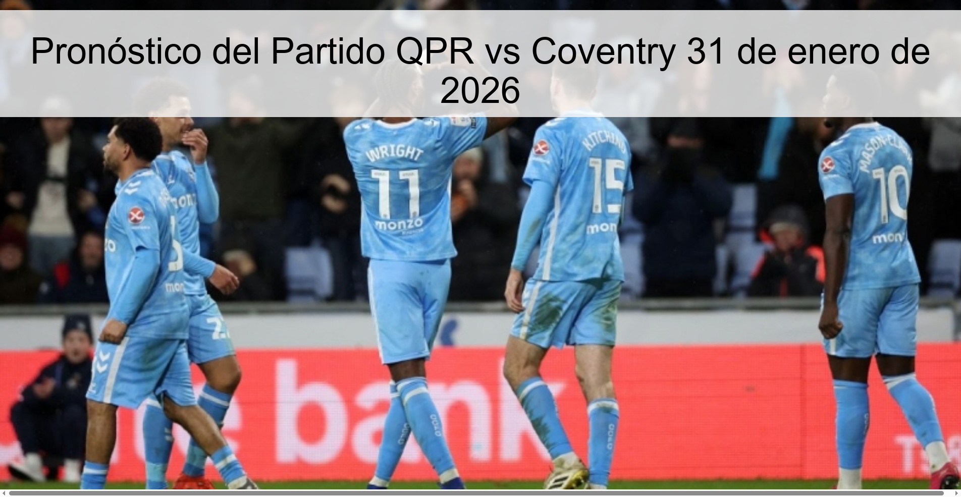 Pronóstico del Partido QPR vs Coventry 31 de enero de 2026