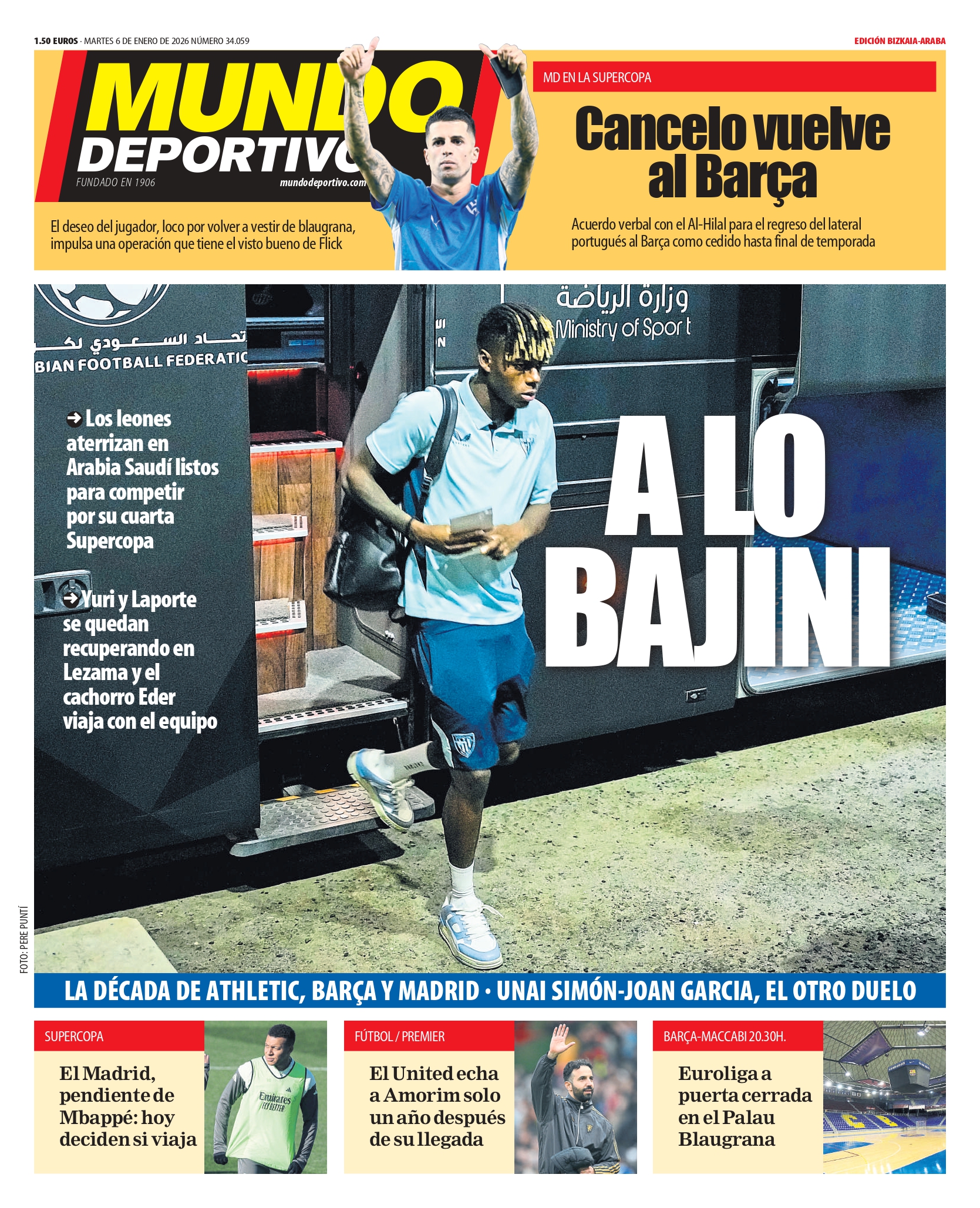 El Athletic Club inicia su camino hacia la Supercopa de España: Novedades y expectativas en Yeddah El Athletic Club inicia su camino hacia la Supercopa de España: Novedades y expectativas en Yeddah