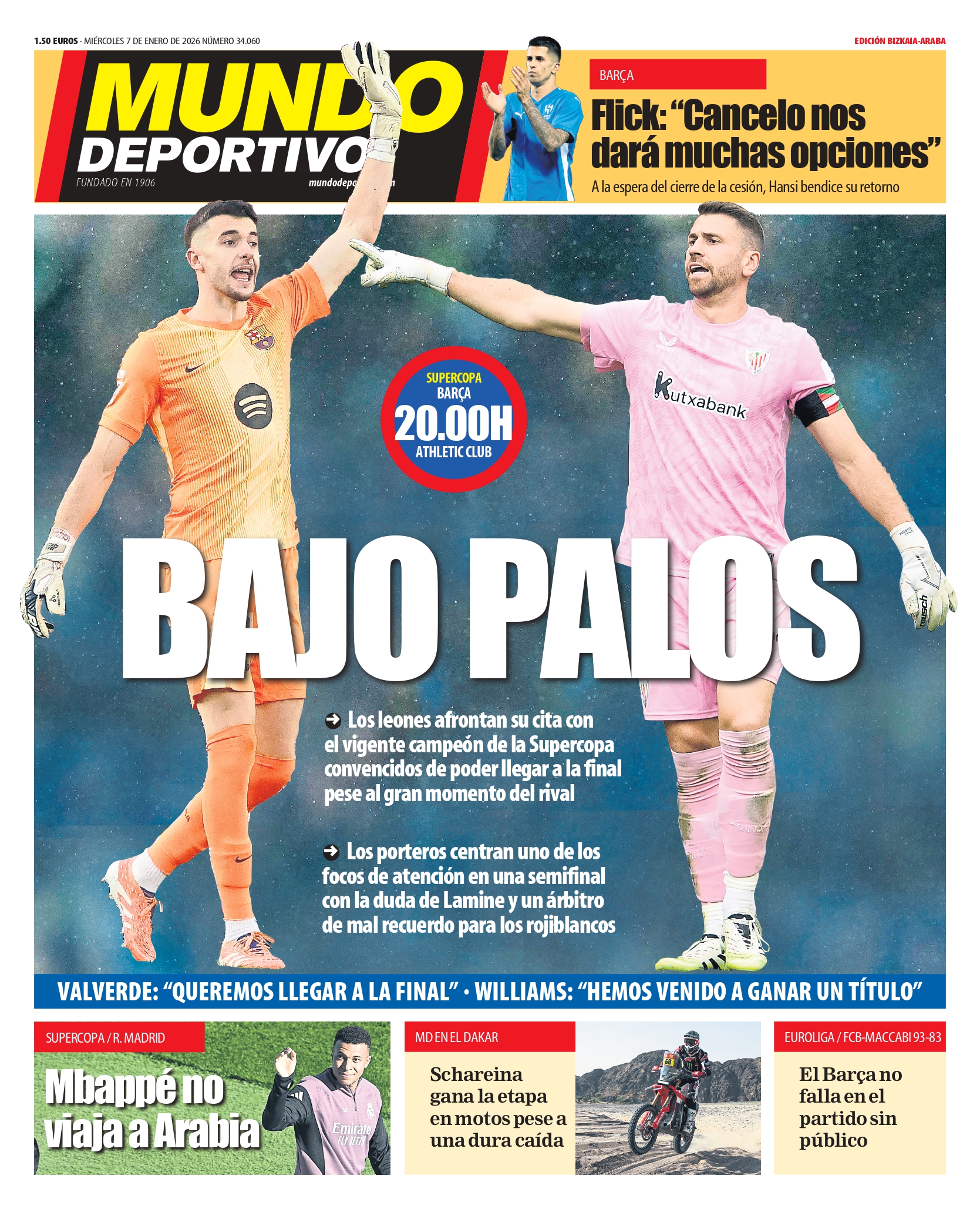 Supercopa de España: Athletic Club y FC Barcelona se enfrentan en un duelo crucial por el título