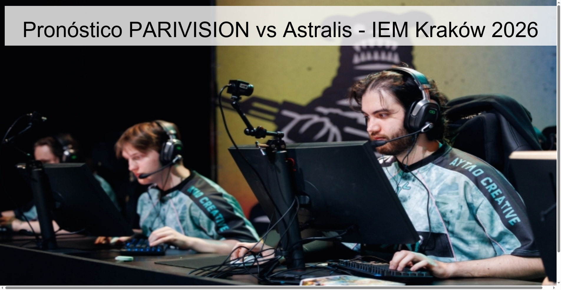 Pronóstico PARIVISION vs Astralis – IEM Kraków 2026