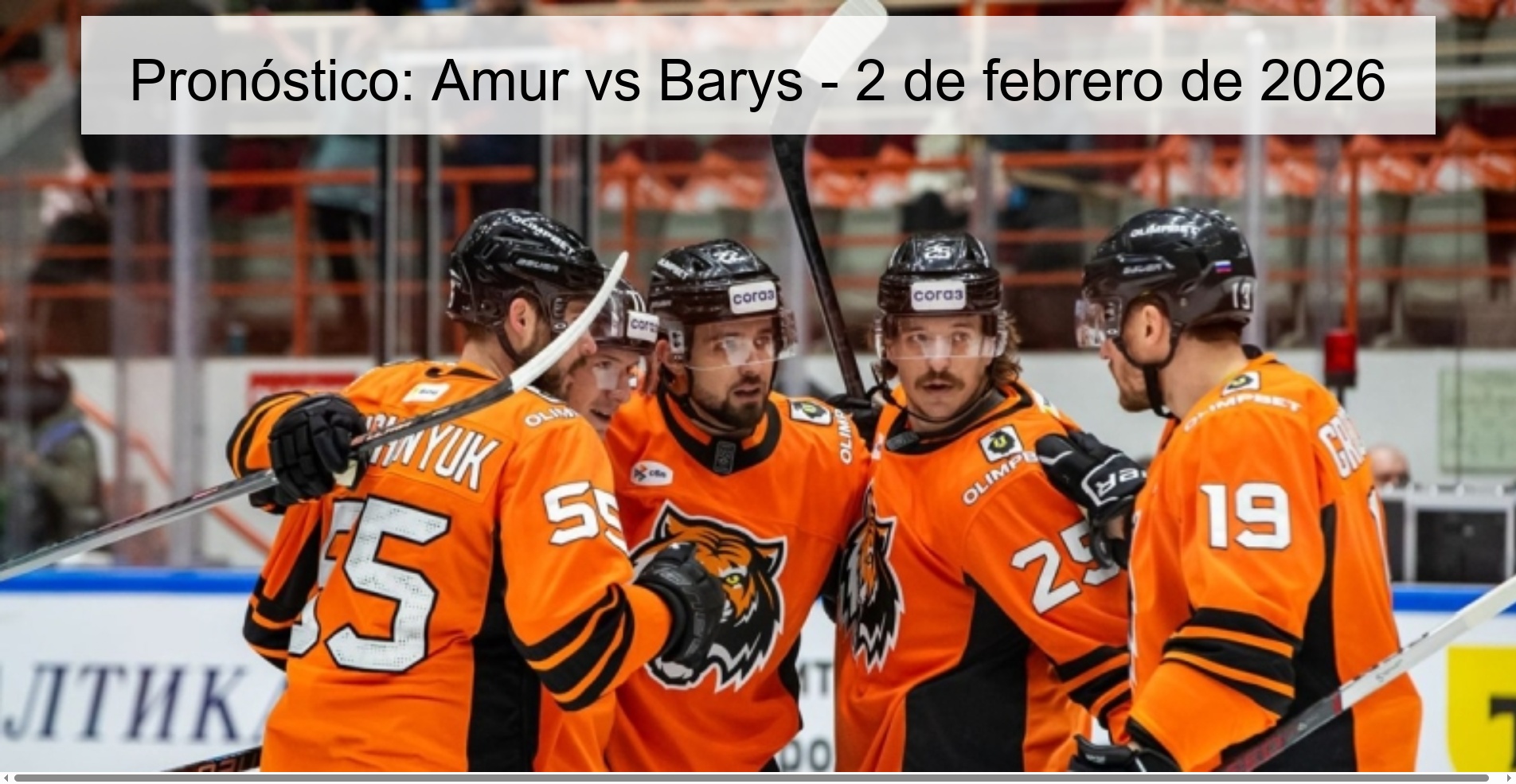 Pronóstico: Amur vs Barys – 2 de febrero de 2026