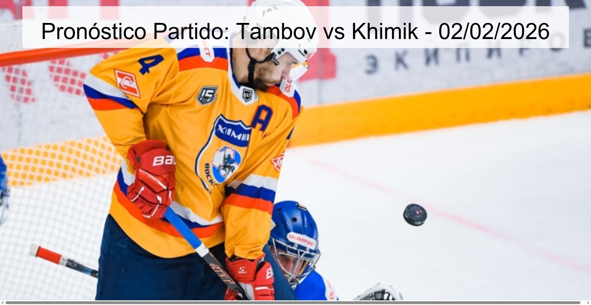 Pronóstico Partido: Tambov vs Khimik – 02/02/2026