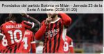 Pronóstico del partido Bolonia vs Milán 