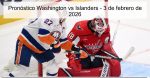 Pronóstico Washington vs Islanders ̵