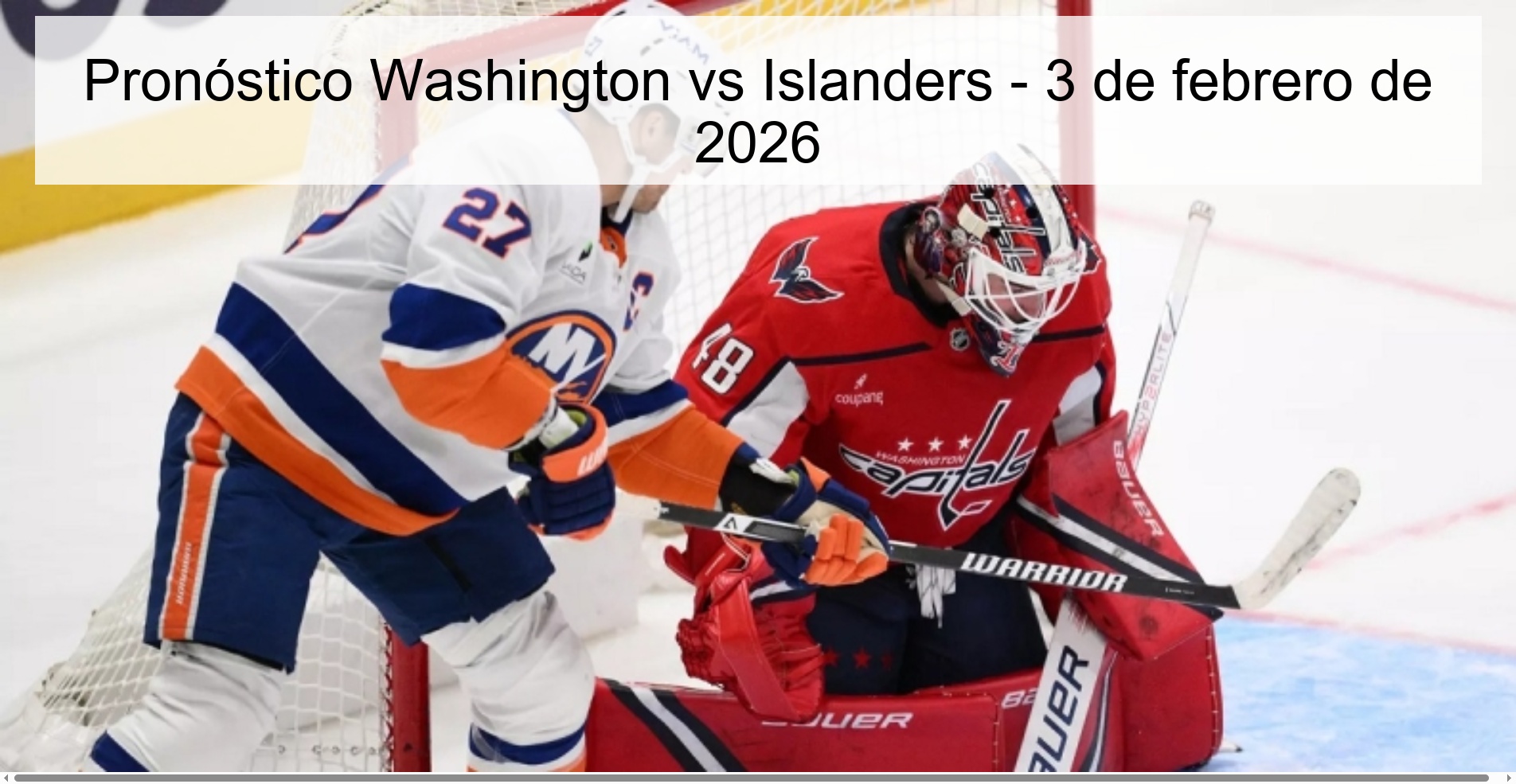 Pronóstico Washington vs Islanders – 3 de febrero de 2026
