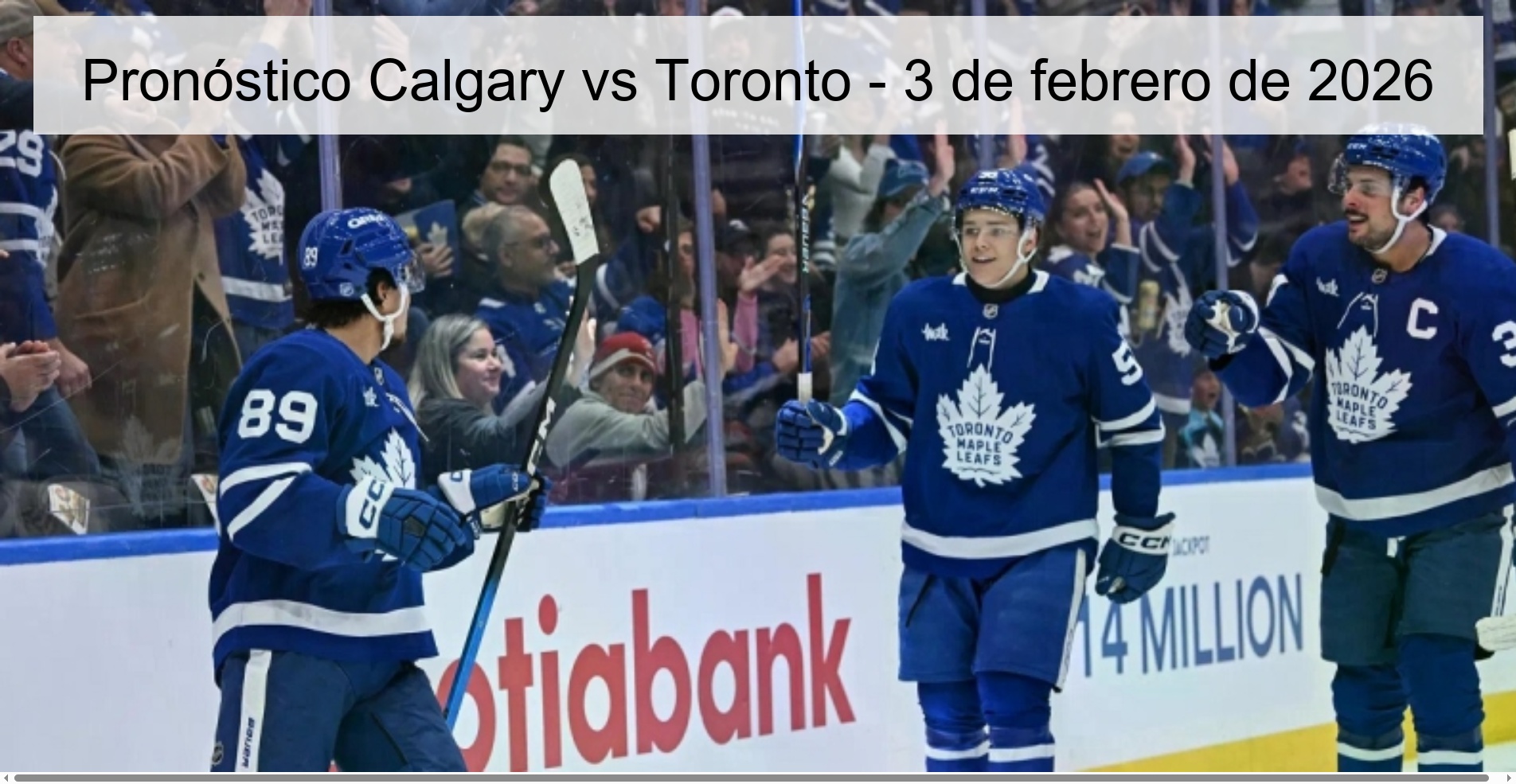 Pronóstico Calgary vs Toronto – 3 de febrero de 2026