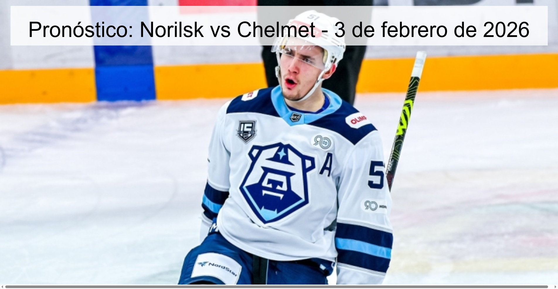 Pronóstico: Norilsk vs Chelmet – 3 de febrero de 2026