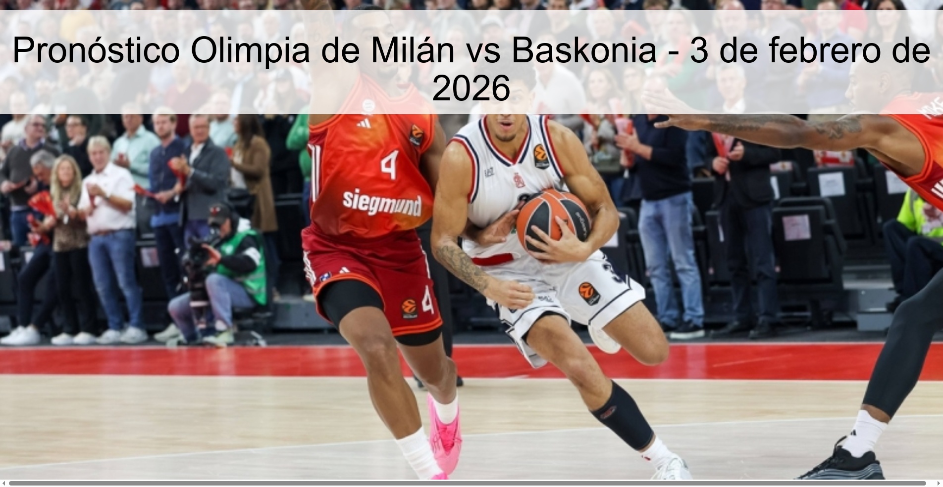 Pronóstico Olimpia de Milán vs Baskonia – 3 de febrero de 2026