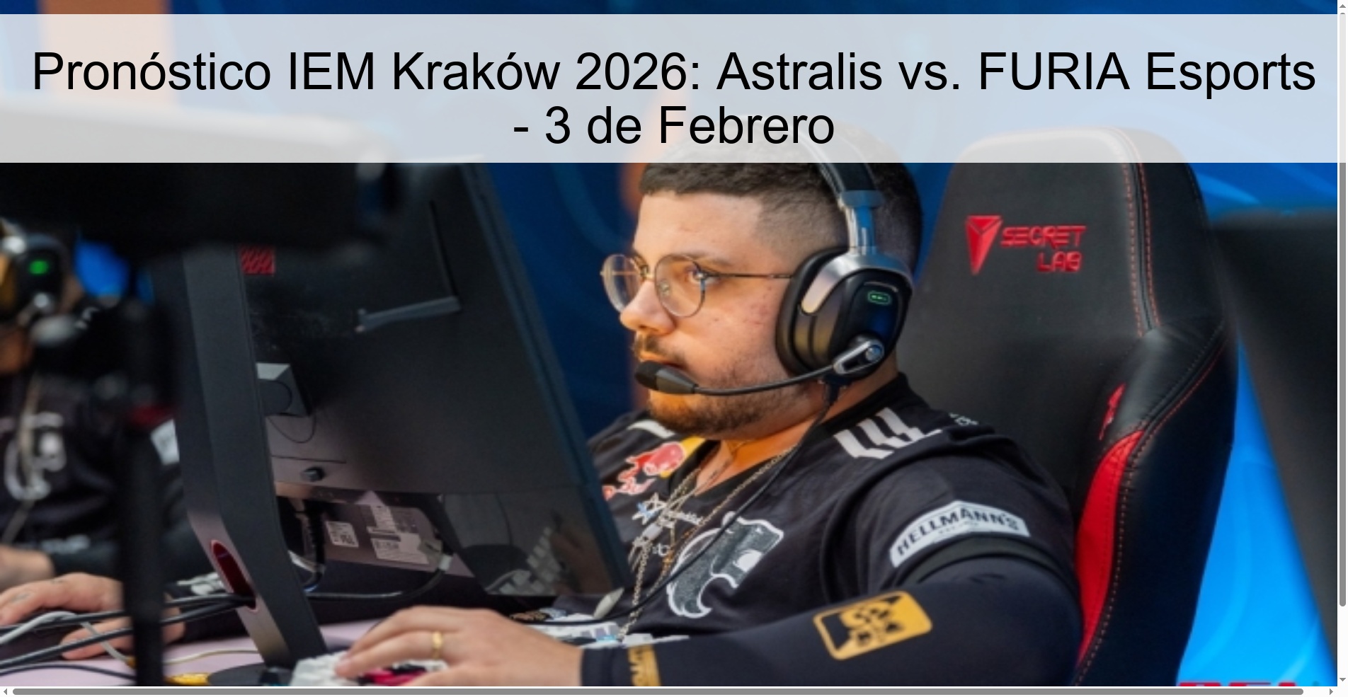 Pronóstico IEM Kraków 2026: Astralis vs. FURIA Esports – 3 de Febrero